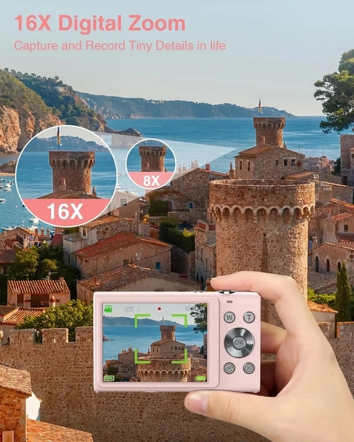 DC402-AF 4K HD Video 48MP Resolution 16X Digital Zoom Vlogging Camera for Kids and Teens