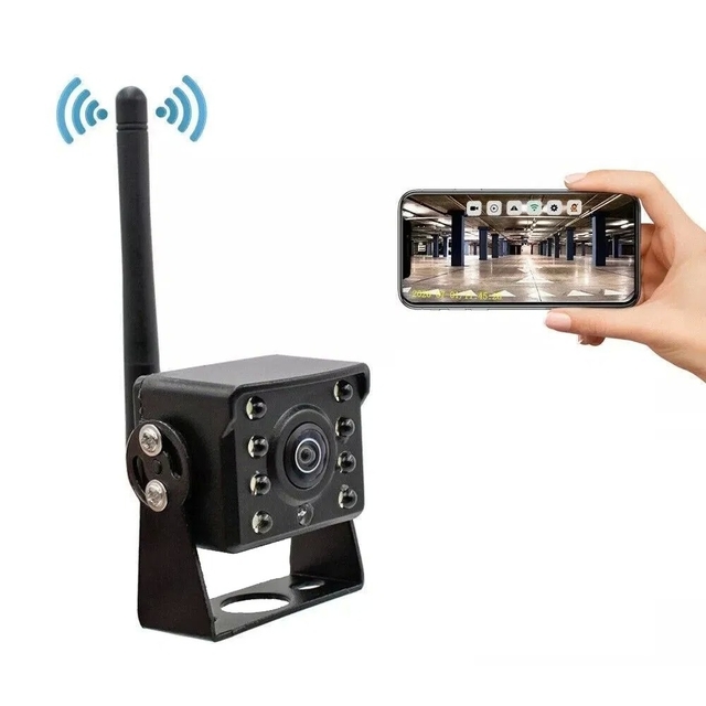 W102 Night Vision WiFi Camera with 149° Wide Angle and Waterproof IP69 for Trucks Wireless Backup Rear View