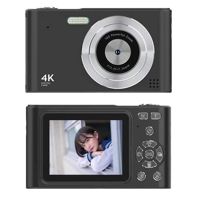 H15 2.4-inch IPS Digital Camera with 1080P HD Video and 16X Digital Zoom - CCD Sensor (Black)