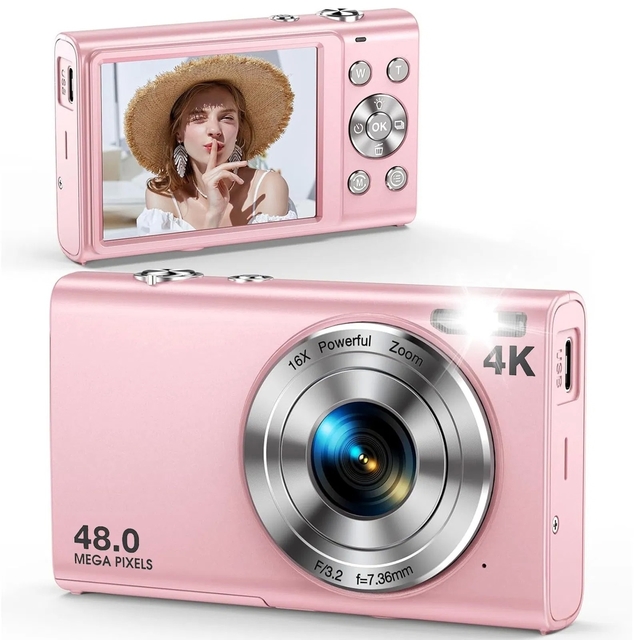 DC402-AF 4K Kids Camera with 48MP Image Resolution 16X Digital Zoom and Auto Focus for Vlogging