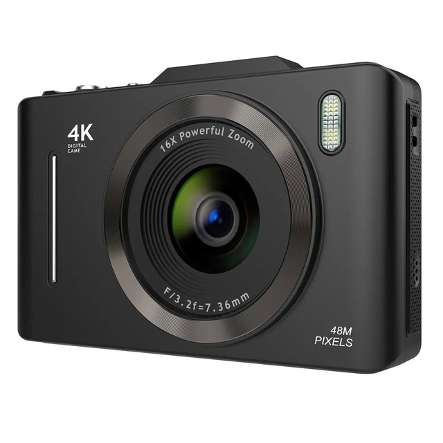H16 Digital Camera with 2.8-Inch IPS Screen 16x Digital Zoom and Anti-Shake Technology - Includes 32G TF Card and Reader