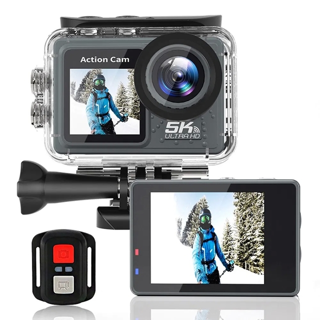 F300AAR-G Action Camera 5K Ultra HD 30m Waterproof 24MP Photo Resolution Sports Camera with Remote Control