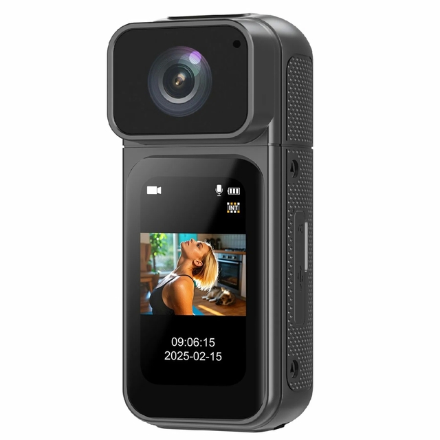 S80 Thumb Camera 2.7K Ultra HD with 180 Degree Rotatable Lens and 1.47 Inch IPS Screen WiFi Action Camera